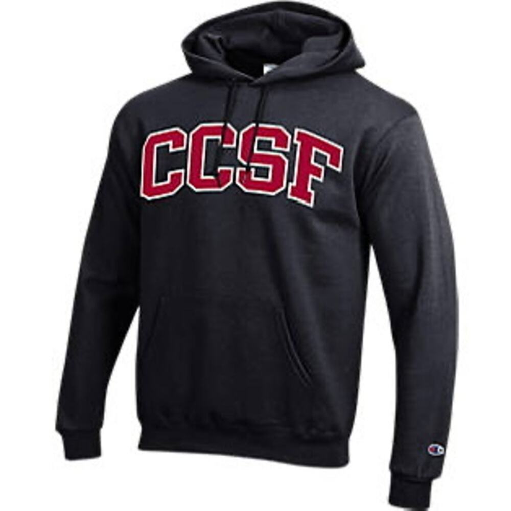 NWT Champion City College of San Francisco Black Hoodie Sweatshirt Adult - Small